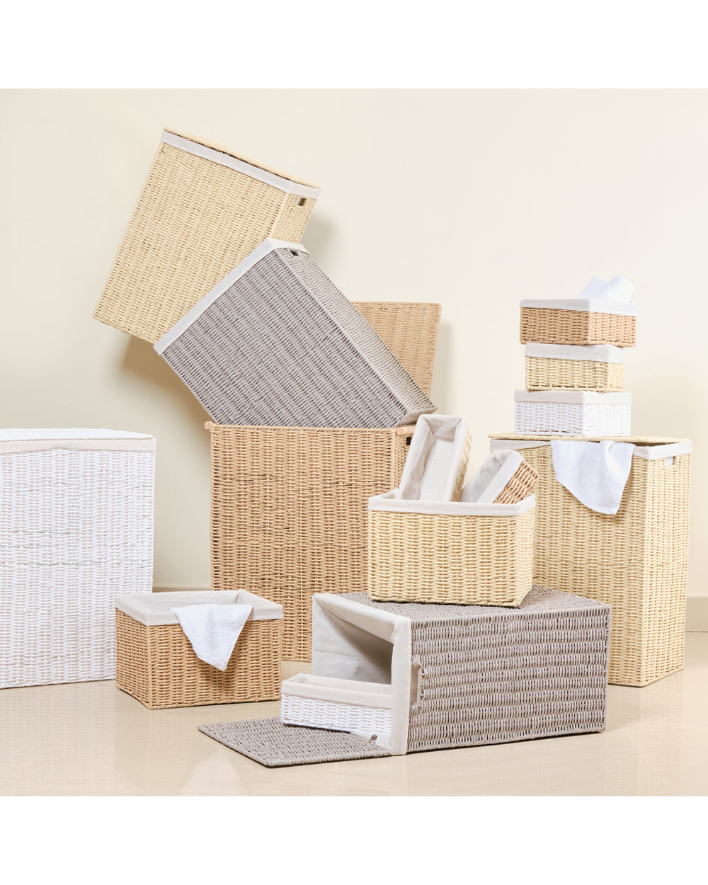 Homesmiths Storage Basket Natural with Liner L25.4 x W30.5 x H20.3cm