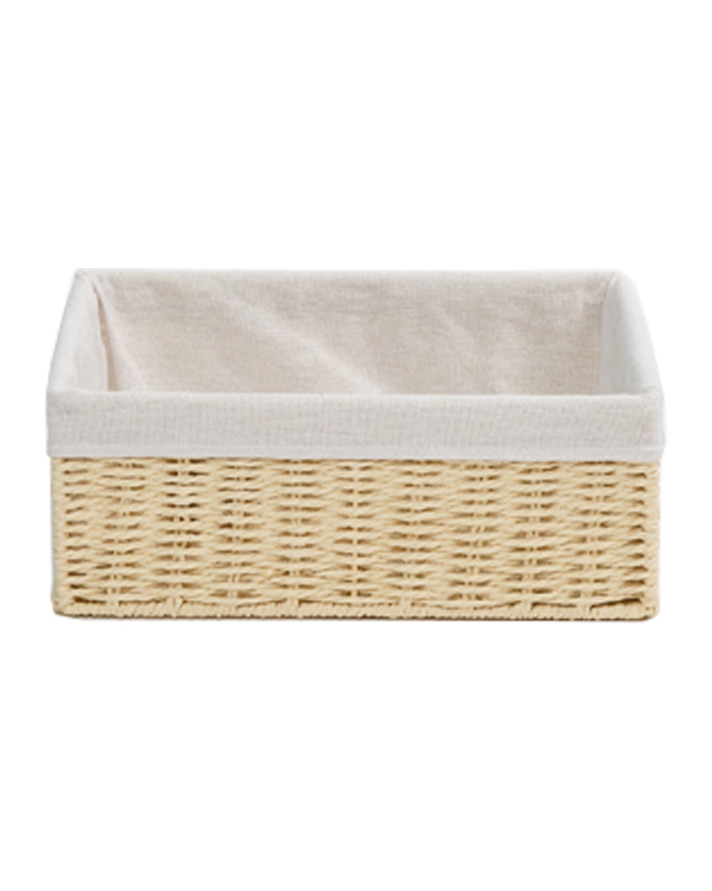 Homesmiths Extra Large Storage Baskets Natural with Liner L39 x W30 x H16.5 cm