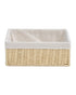 Homesmiths Extra Large Storage Baskets Natural with Liner L39 x W30 x H16.5 cm