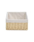 Homesmiths Extra Large Storage Baskets Natural with Liner L39 x W30 x H16.5 cm
