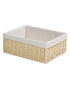 Homesmiths Extra Large Storage Baskets Natural with Liner L39 x W30 x H16.5 cm