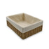 Homesmiths Large Storage Basket Natural with Liner 36 x 27 x 13 cm