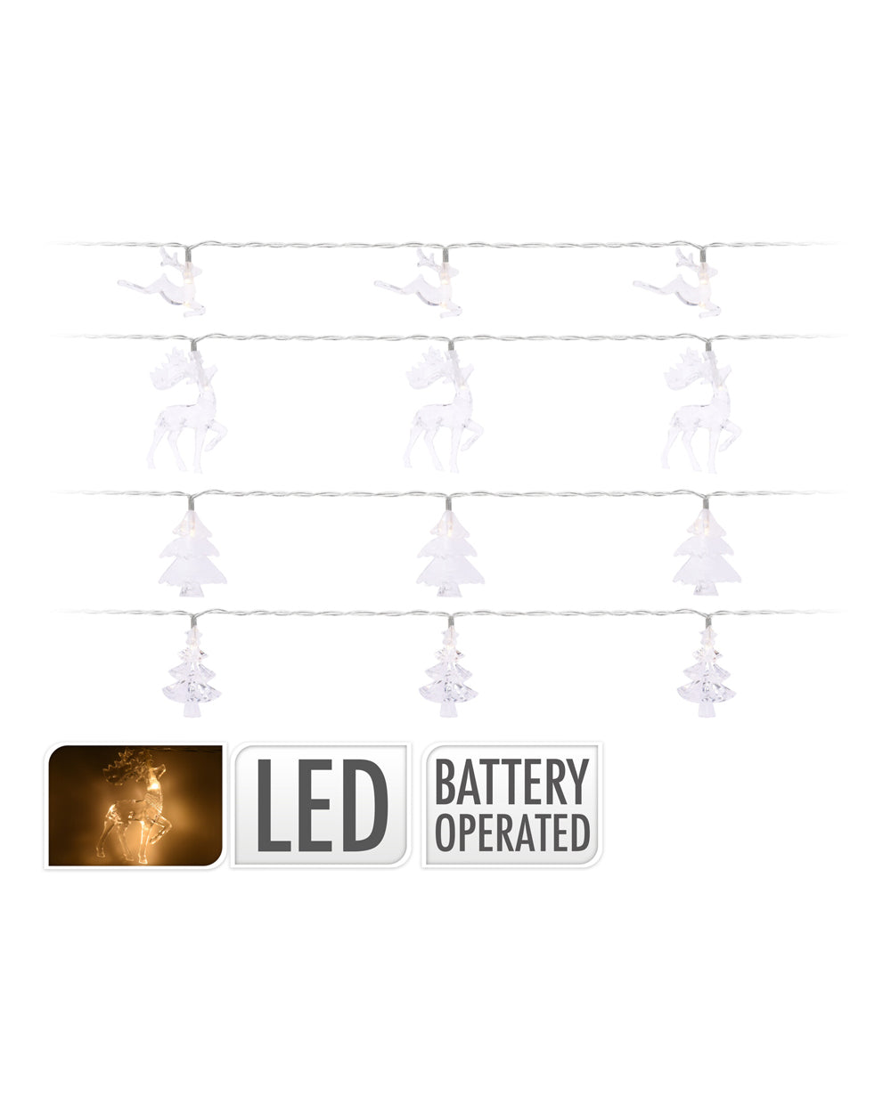 Homesmiths Light Chain Acryl 10 Led Assorted 1 Piece