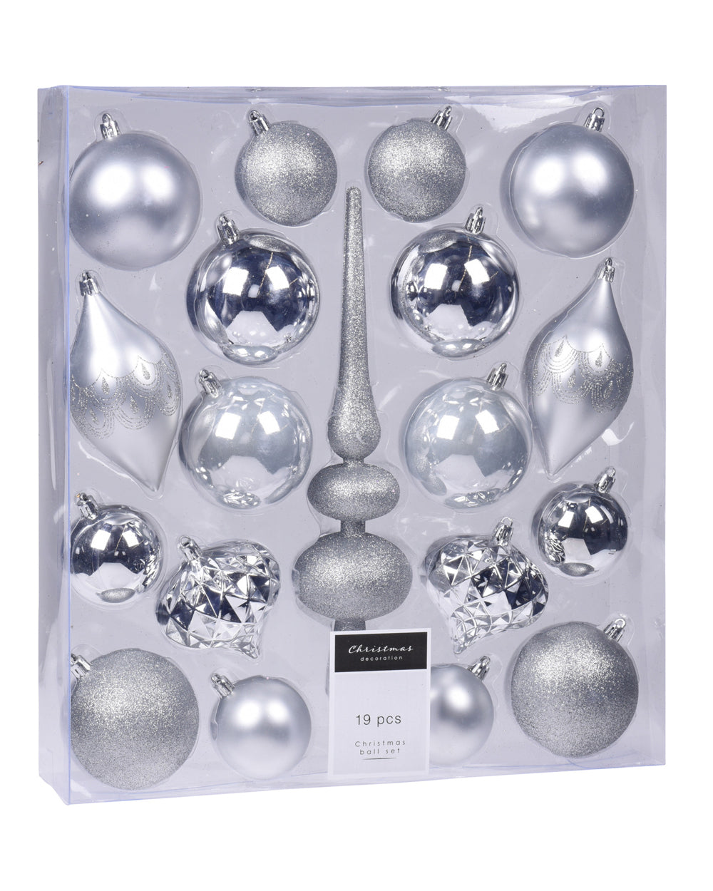 Homesmiths Xmas Hangdeco Set 19Pcs Silver
