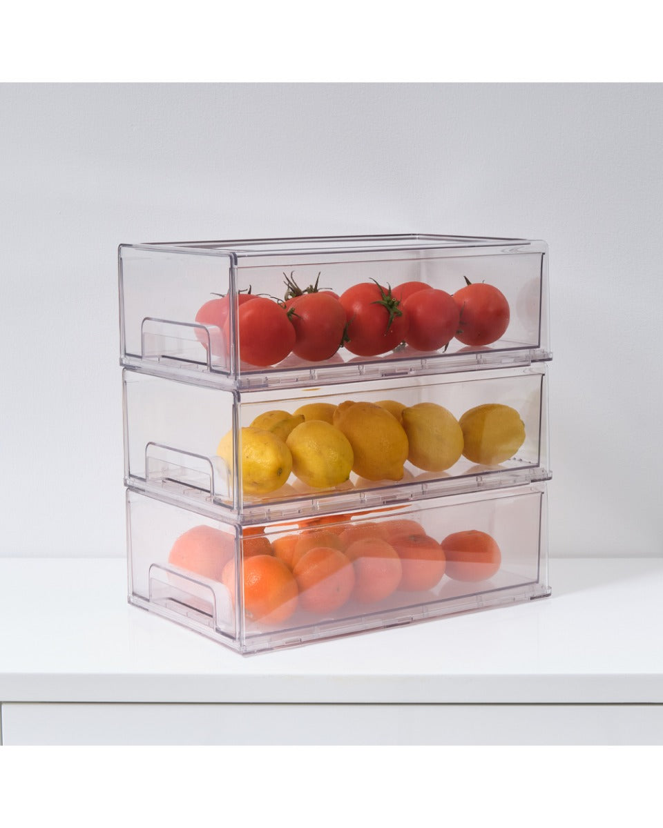Homesmiths Stackable Storage Drawer Clear 33.7 x 21 x 11 cm