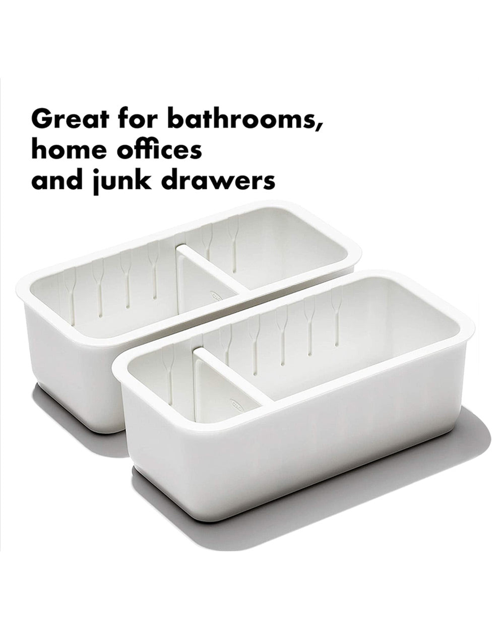 Oxo 3 x 6 inch Adjustable Drawer Bin Set of 2