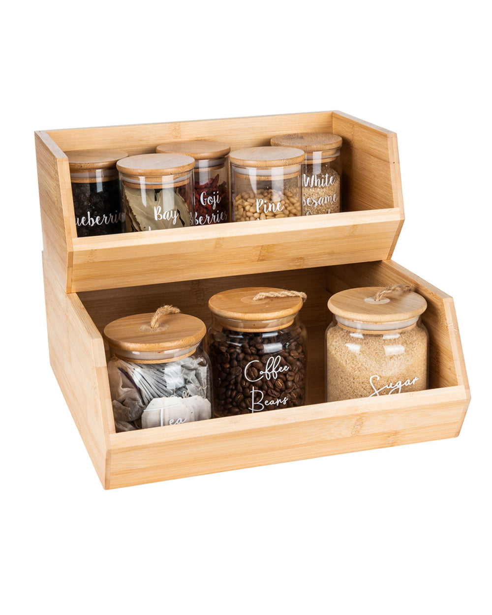Little Storage Bamboo Stackable Organizer Large
