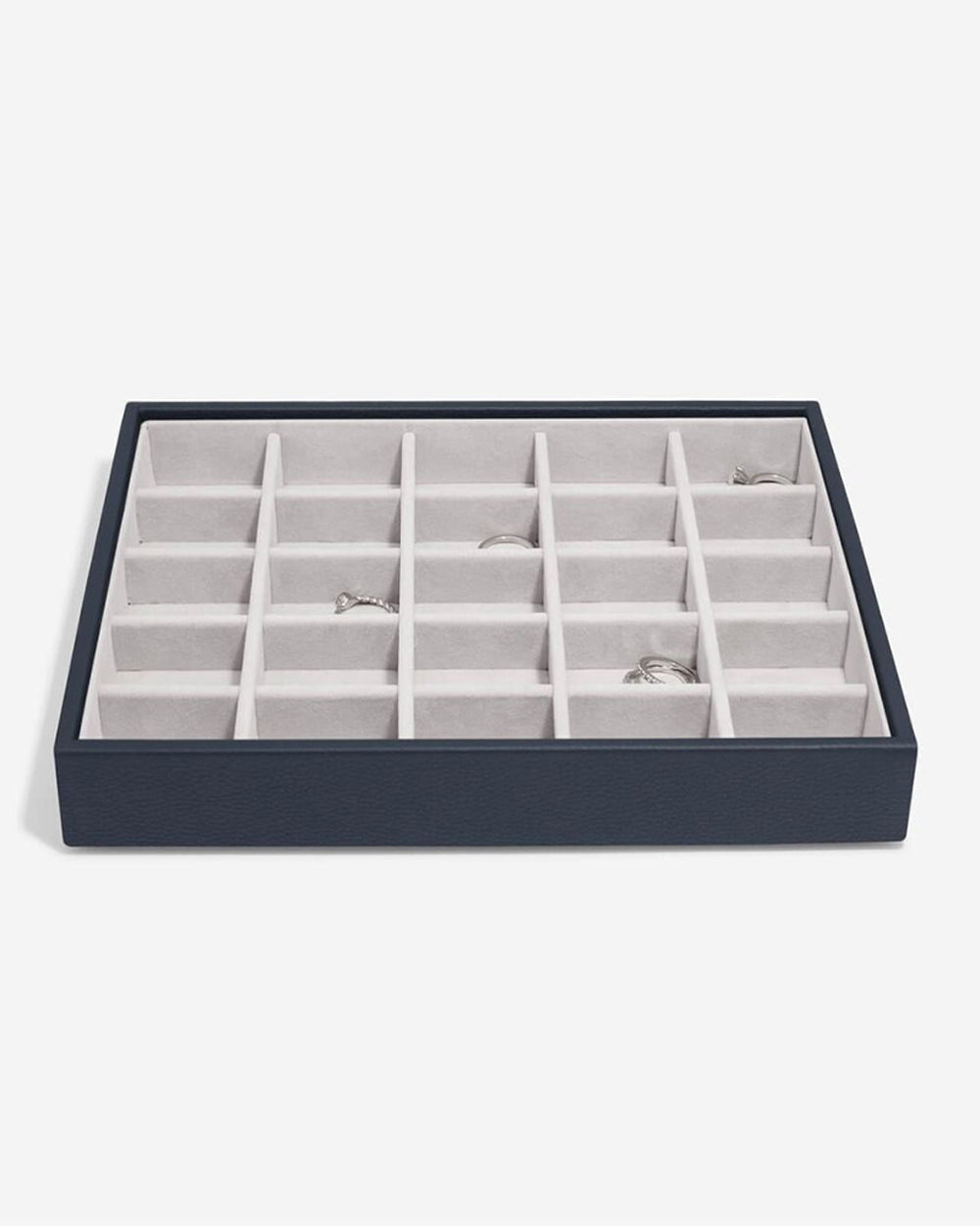 Stackers 3 Pieces Pebble Navy Classic Jwellery Box