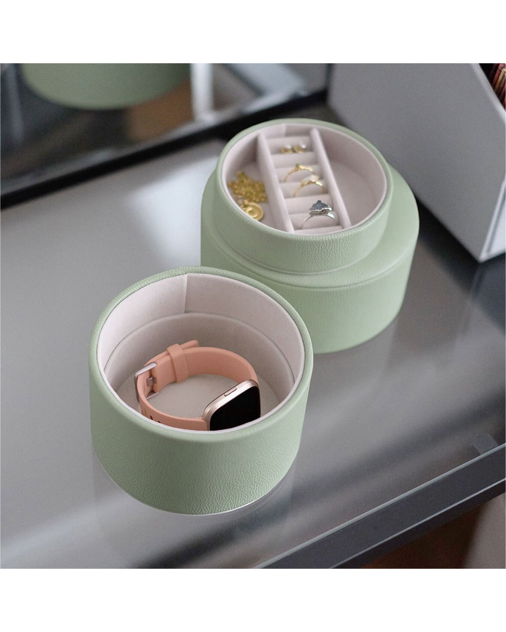 Stackers Bedside Jewellery Box Pod Sage Green