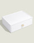 Stackers Classic Deep 3 Drawer Pebble White 18 x 25 x 8.2 cm