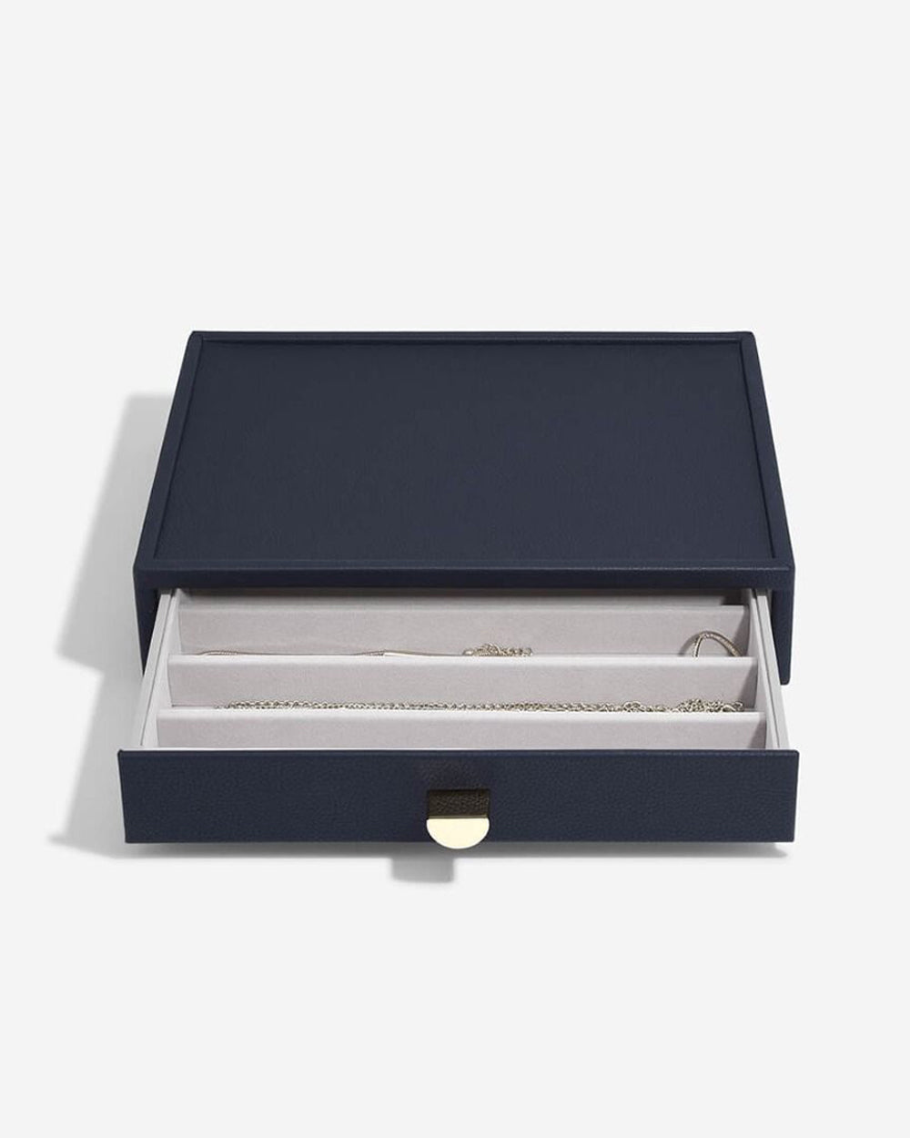 Stackers Classic Necklace Drawer Pebble Navy 18 x 25 x 5.6 cm