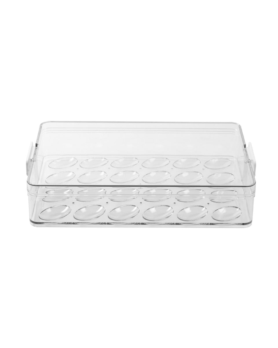 Homesmiths Stackable Egg Holder with Lid 32.7 x 22.2 x 6.5 cm