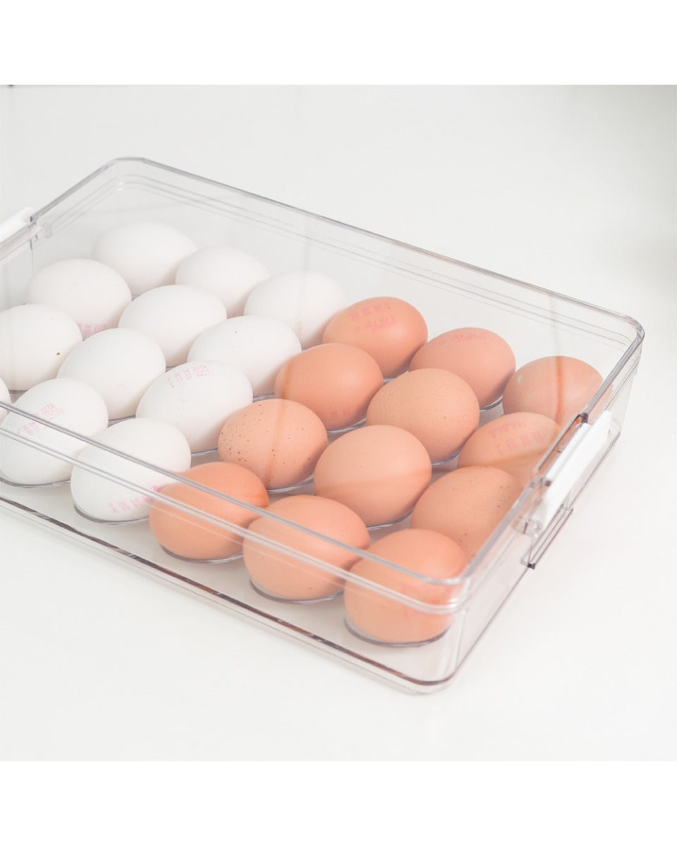 Homesmiths Stackable Egg Holder with Lid 32.7 x 22.2 x 6.5 cm