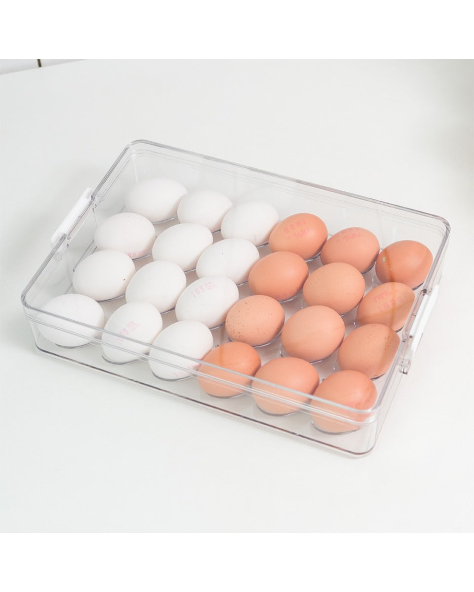 Homesmiths Stackable Egg Holder with Lid 32.7 x 22.2 x 6.5 cm