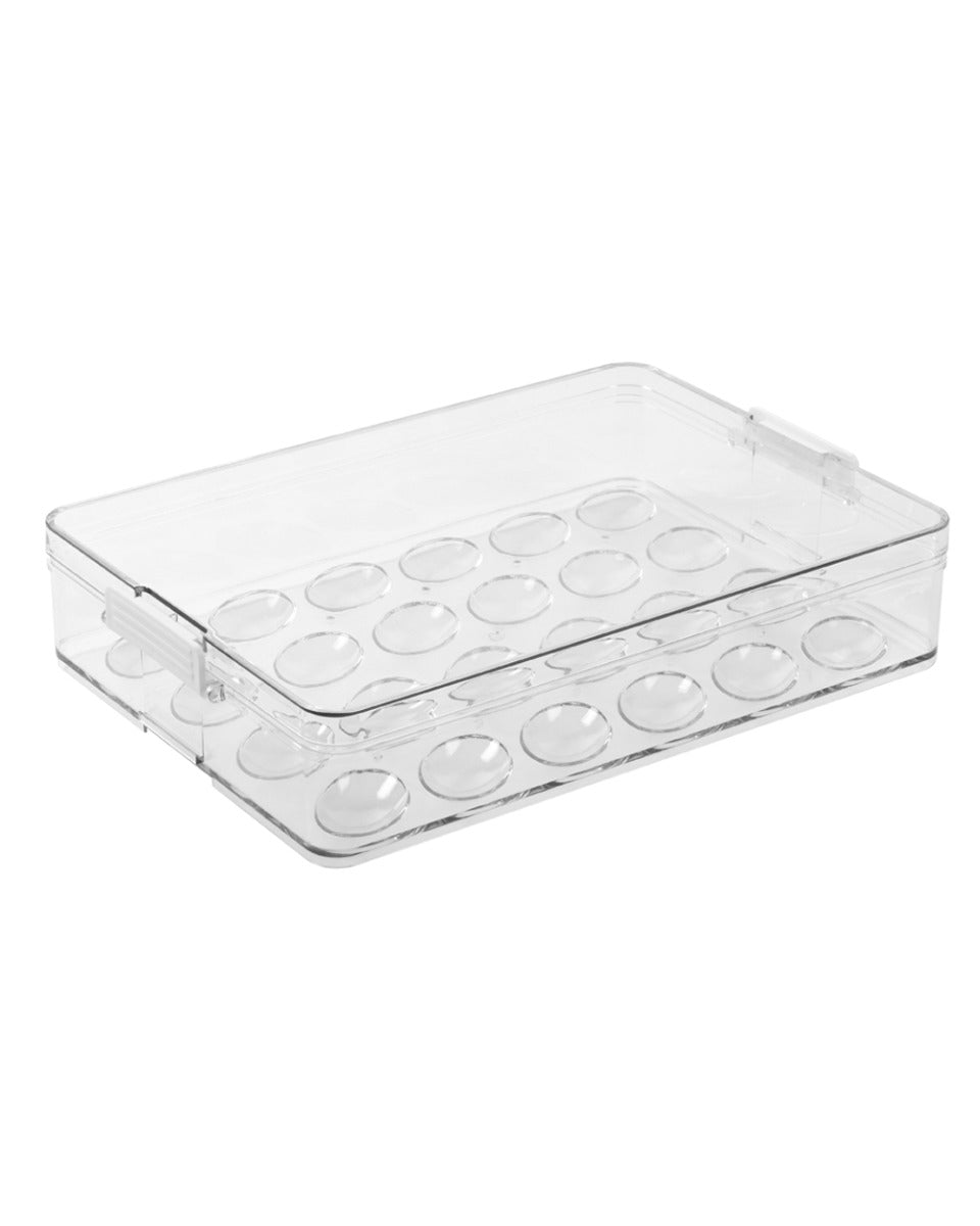 Homesmiths Stackable Egg Holder with Lid 32.7 x 22.2 x 6.5 cm
