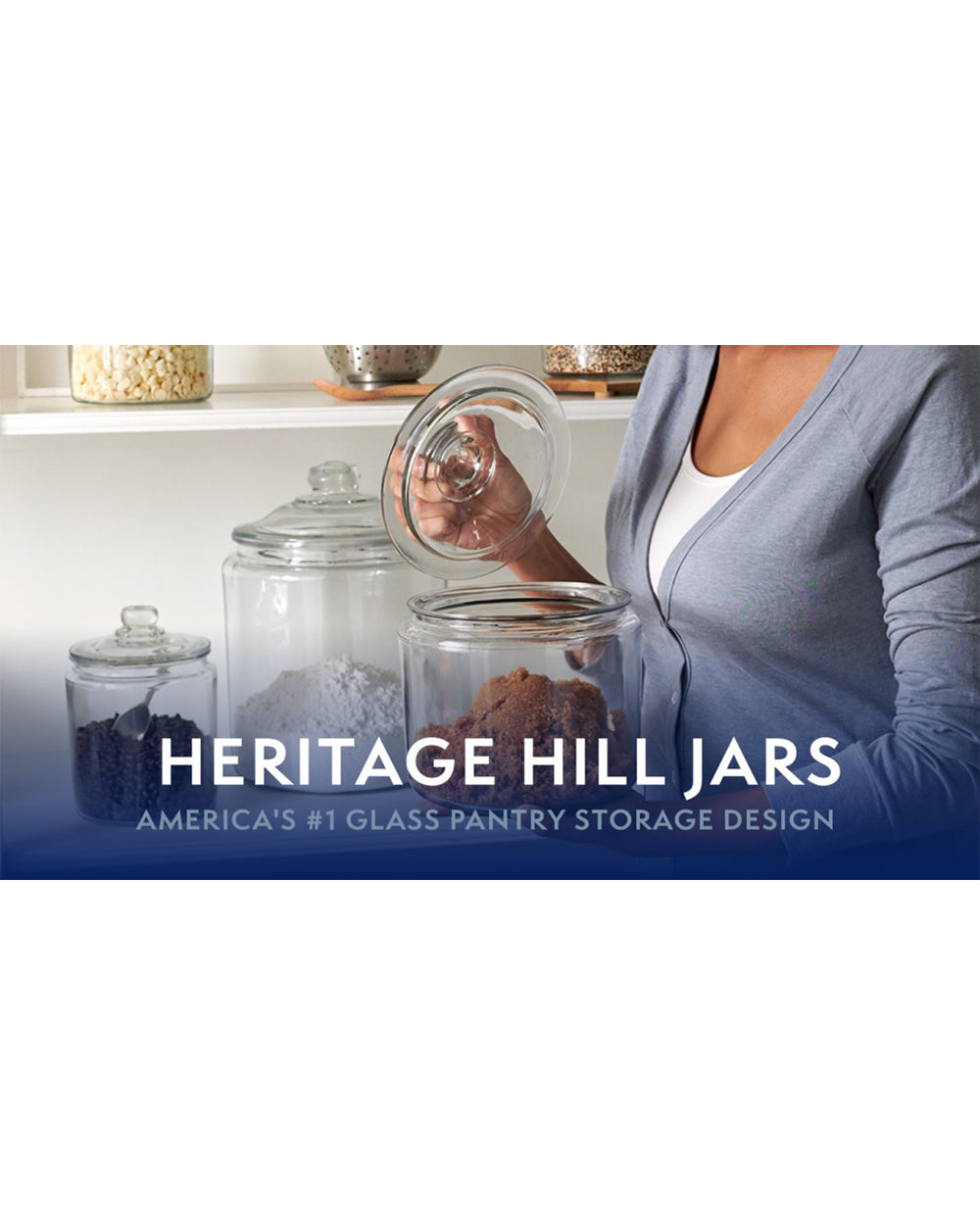 Anchor Hocking 2 Gallon Heritage Hill Jar with Glass Lid
