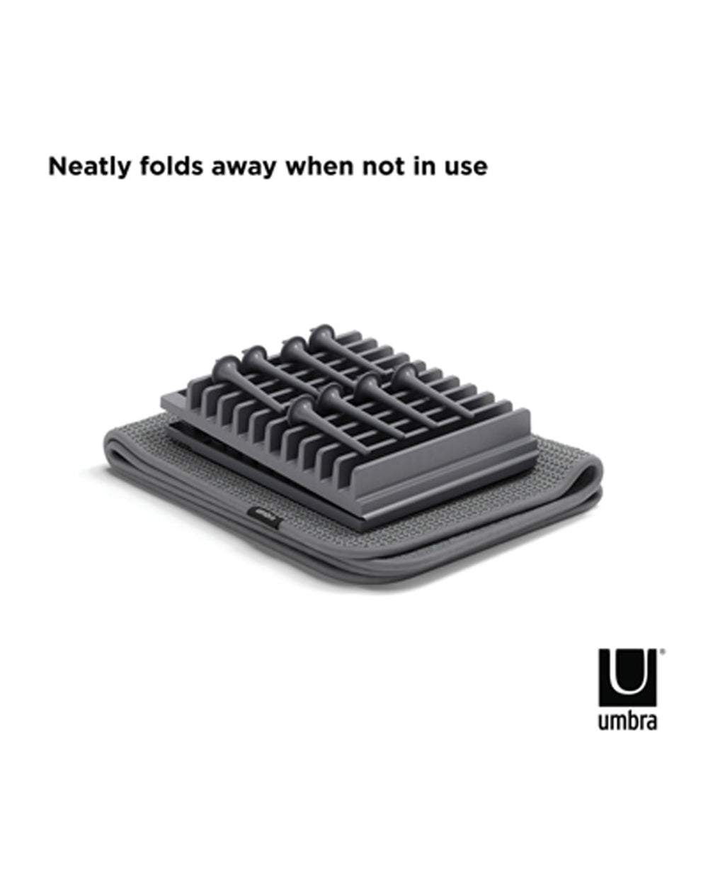 Umbra UDry Peg Drying Rack with Mat Charcoal