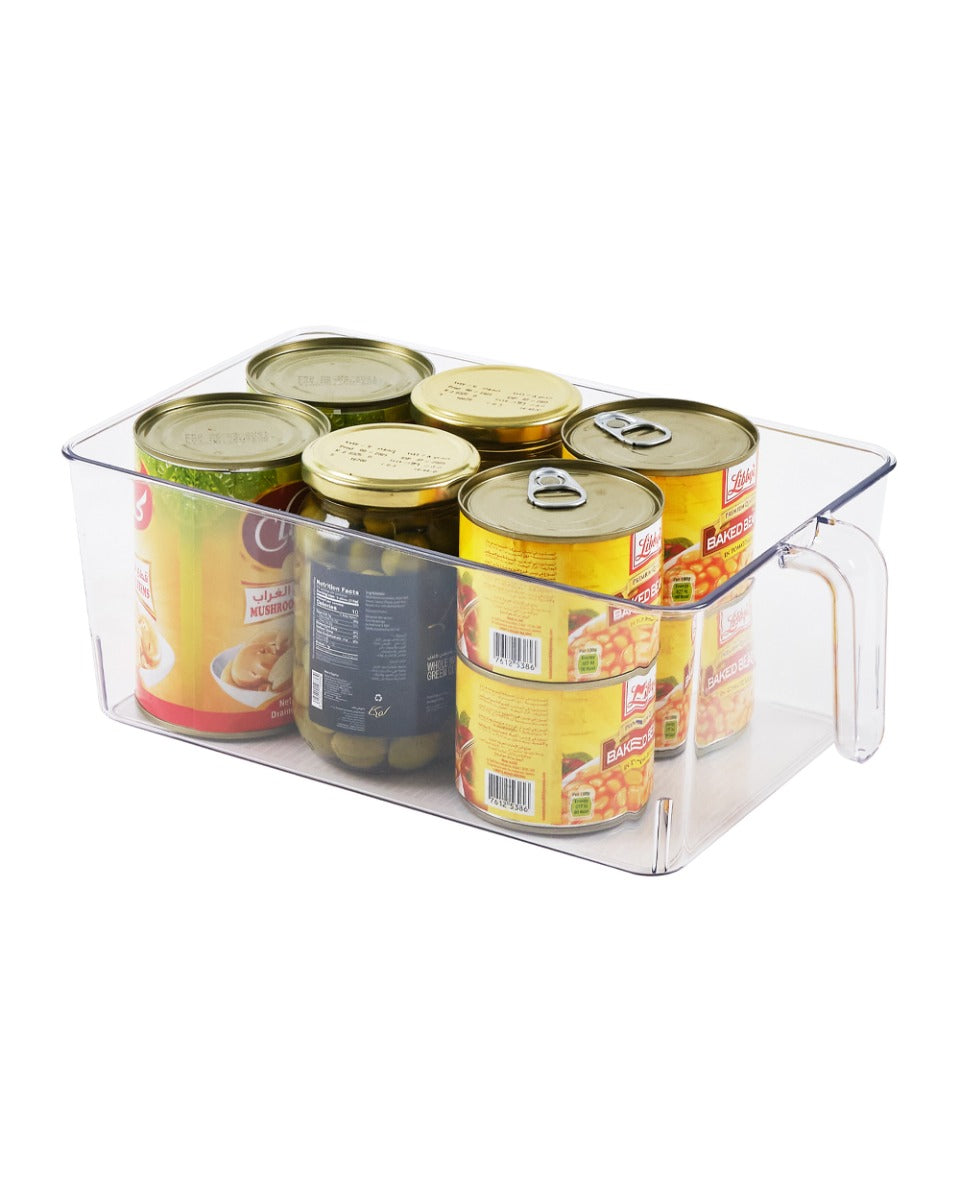 Homesmiths Fridge Organizer Large with Handle Clear