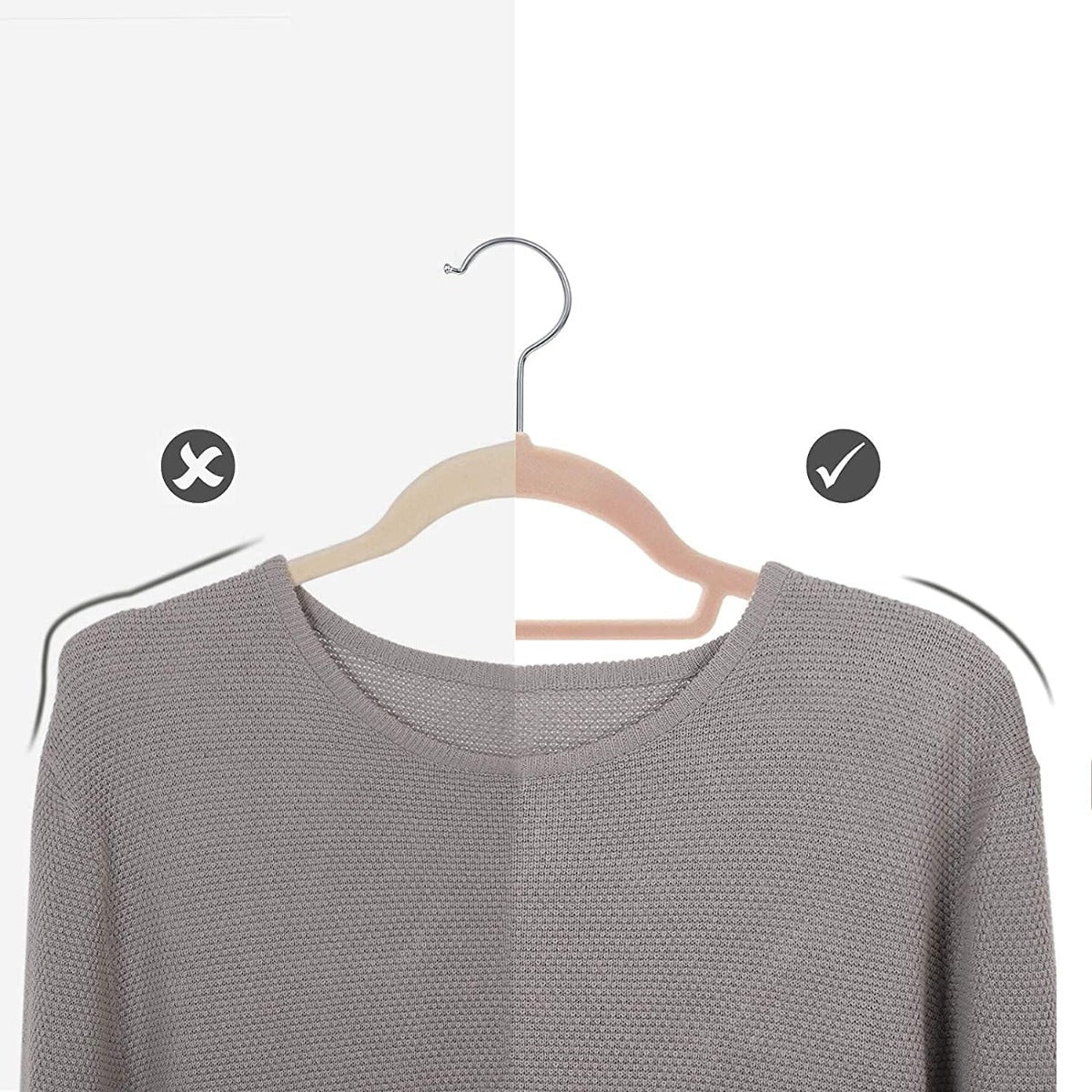 Homesmiths Velvet Hangers Pink Pack of 7