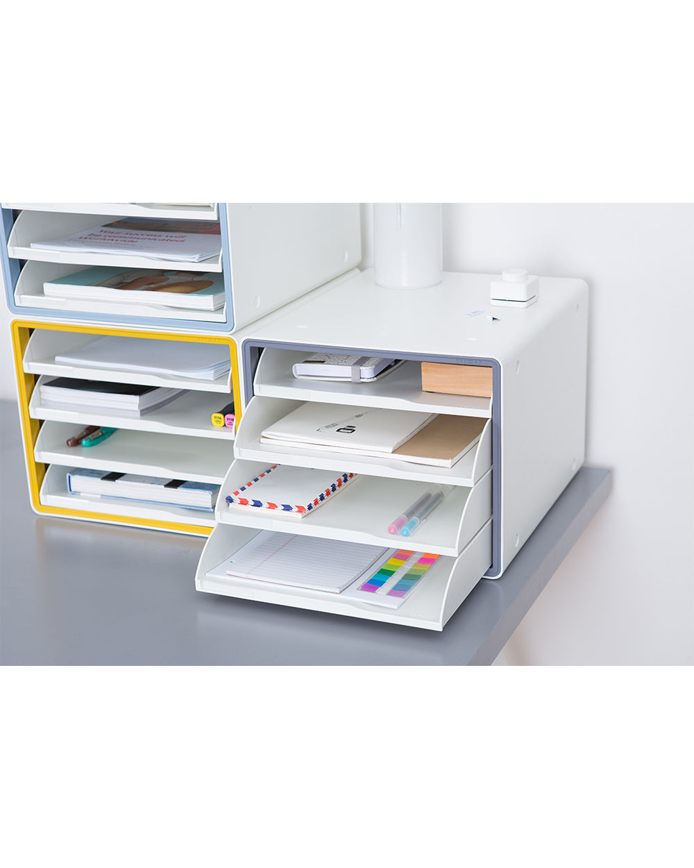 Litem Deluxe Open File Sliding Cabinet Grey 29 x 34 x 24 cm