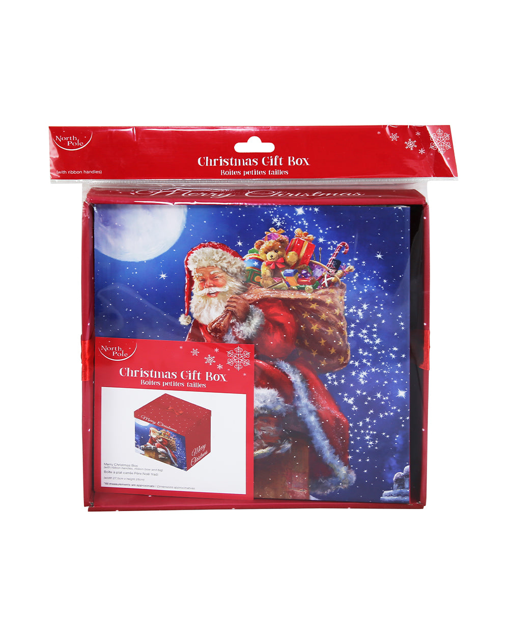 Homesmiths Square Flat Pack Boxes Santa X-31058-BXC