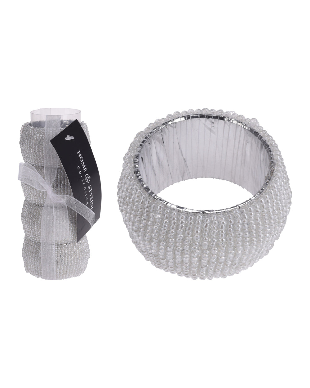 Homesmiths Christmas Napkin Rings Set Of 4 White