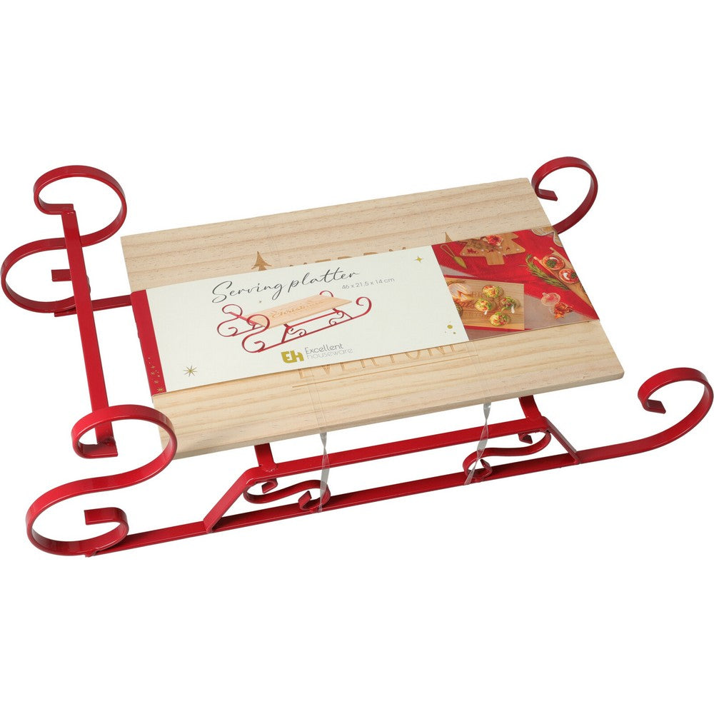 Koopman Pinus Wood Serving Tray 45 x 8 cm – Christmas Holiday Tableware, Festive Seasonal Kitchen Tray, Xmas Dining & Entertaining Decor, Holiday Serving Accessory