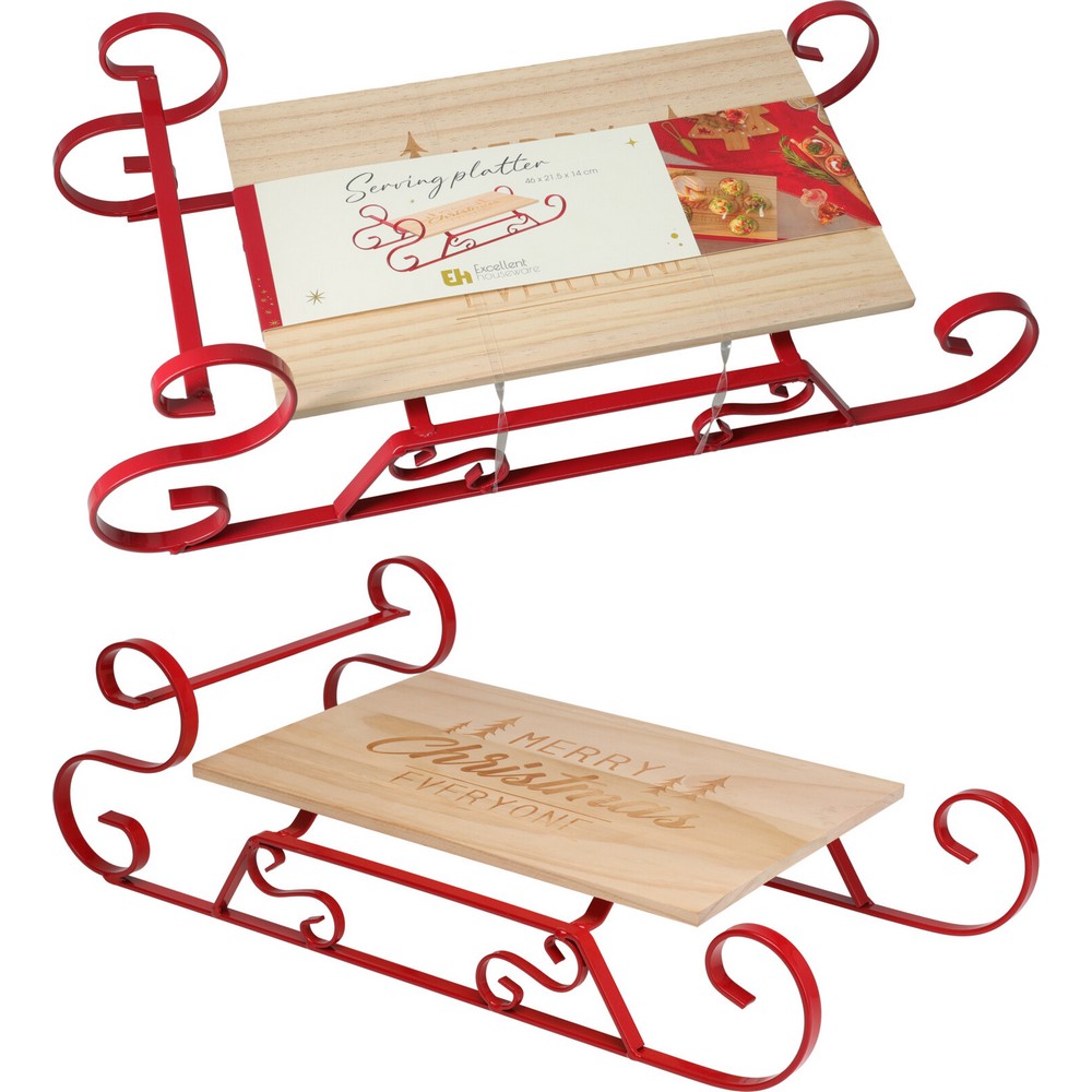 Koopman Pinus Wood Serving Tray 45 x 8 cm – Christmas Holiday Tableware, Festive Seasonal Kitchen Tray, Xmas Dining & Entertaining Decor, Holiday Serving Accessory