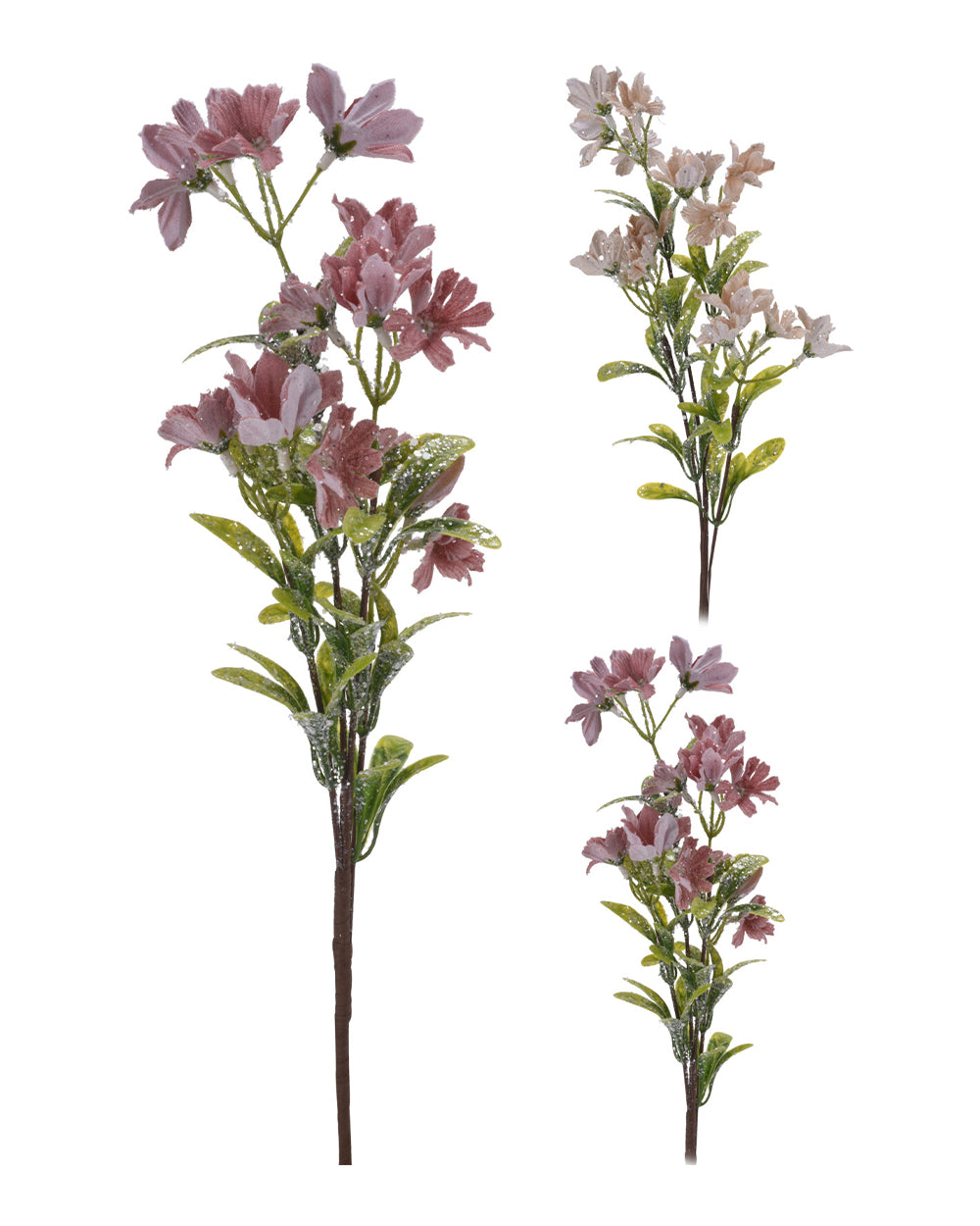 Homesmiths Christmas Branch With Flowers Assorted 1 Piece Pink3