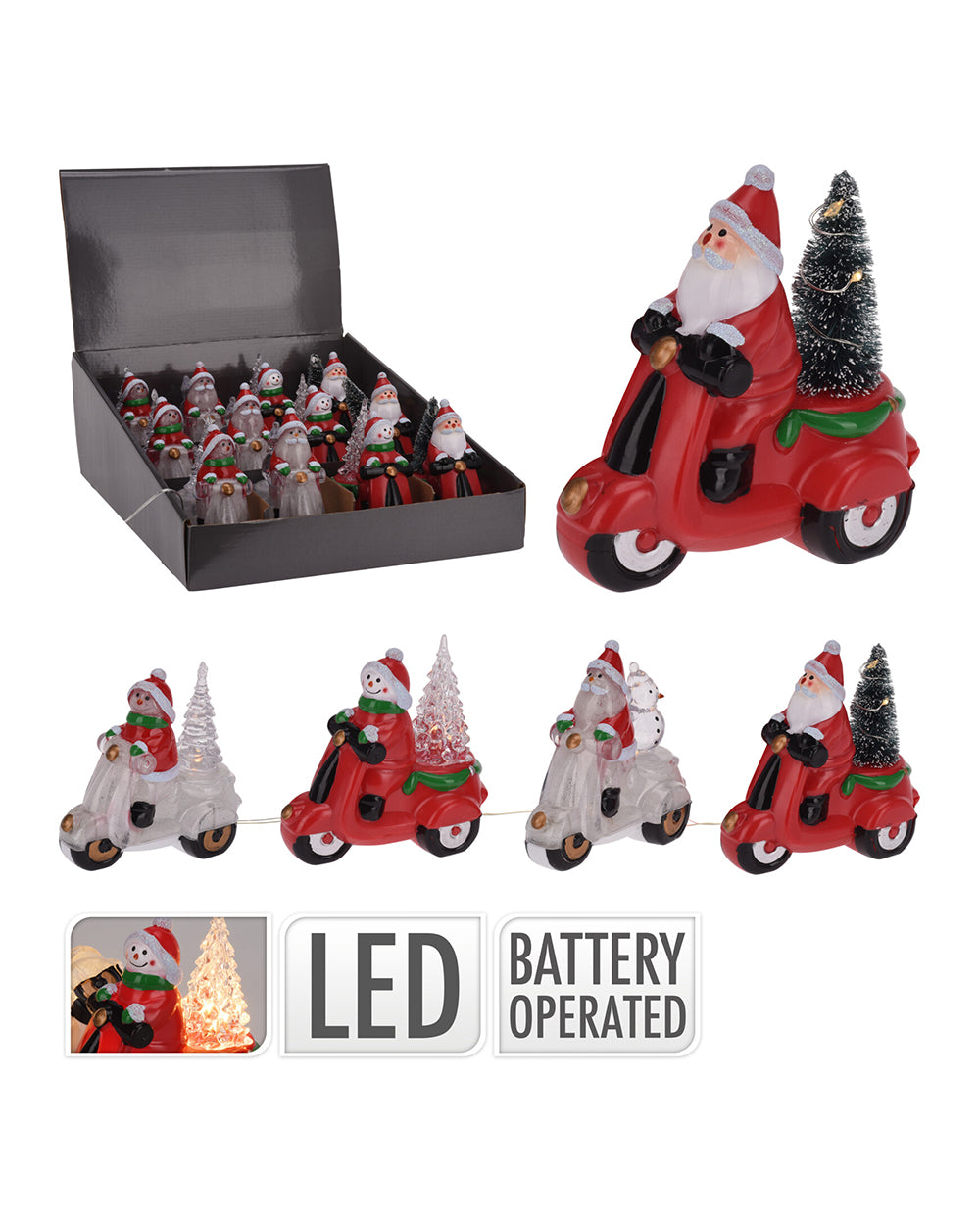 Homesmiths Christmas Motorcycle Xmas Figure 13Cm Assorted 1 Piece