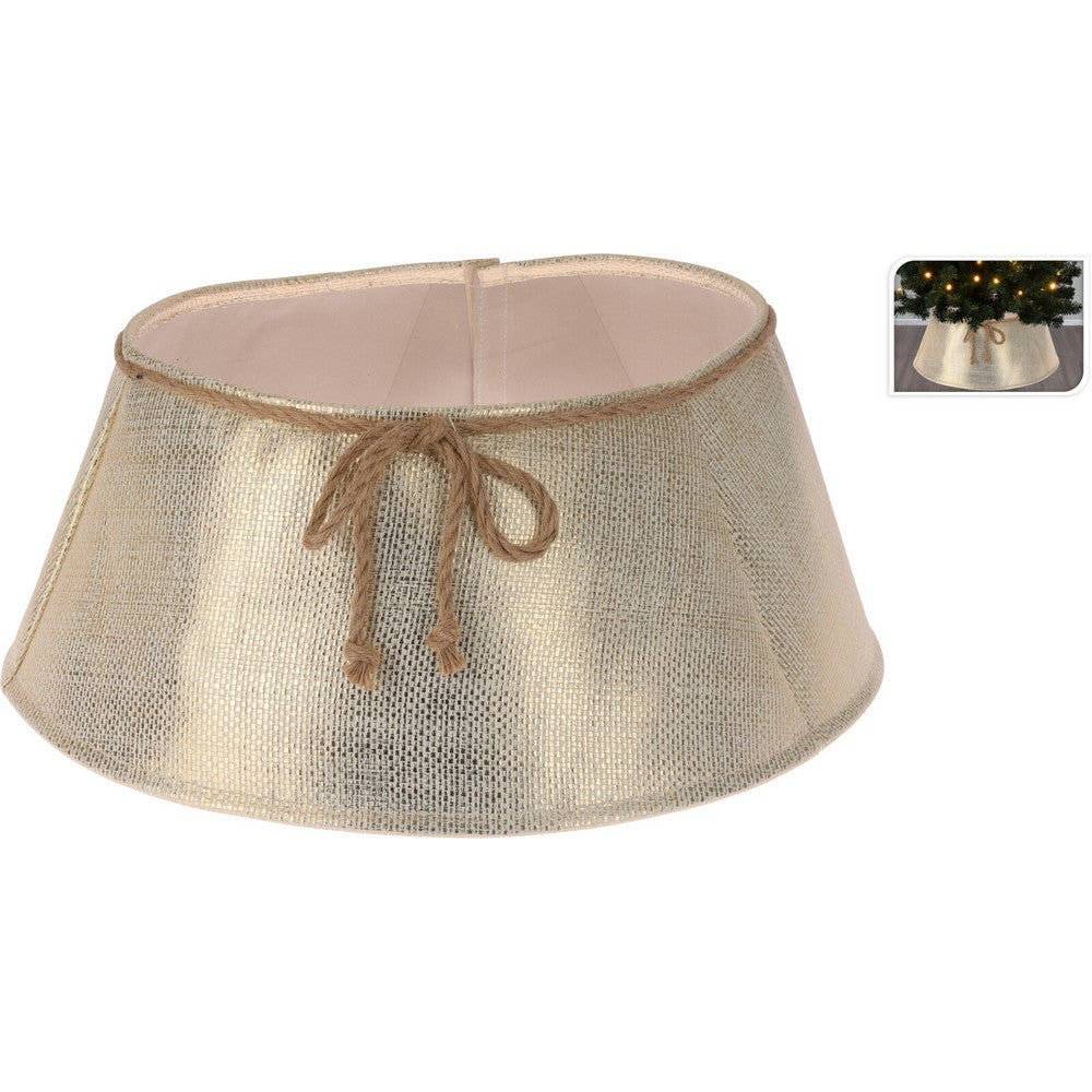 Koopman Christmas Tree Skirt – 40cm Gold Xmas Tree Base Cover, Holiday Seasonal Decoration, Festive Home & Tabletop Décor
