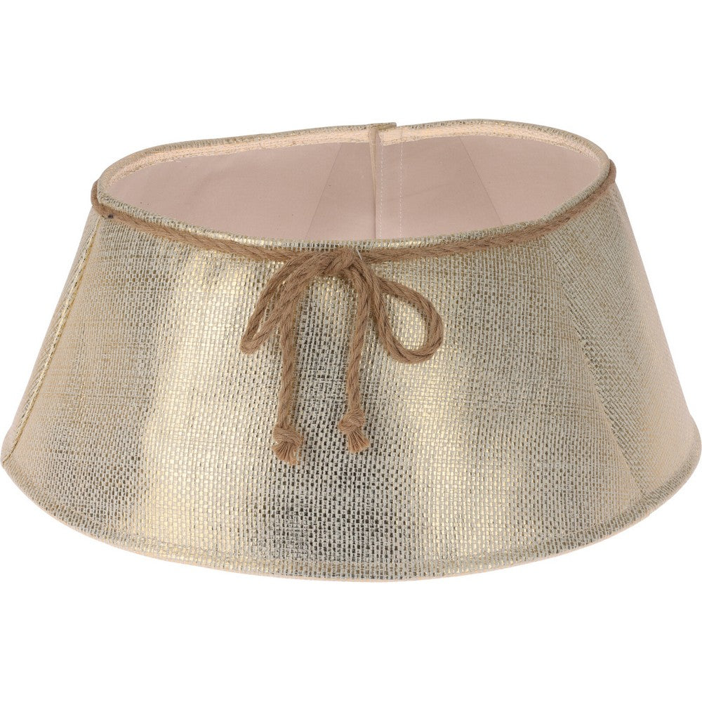 Koopman Christmas Tree Skirt – 40cm Gold Xmas Tree Base Cover, Holiday Seasonal Decoration, Festive Home & Tabletop Décor