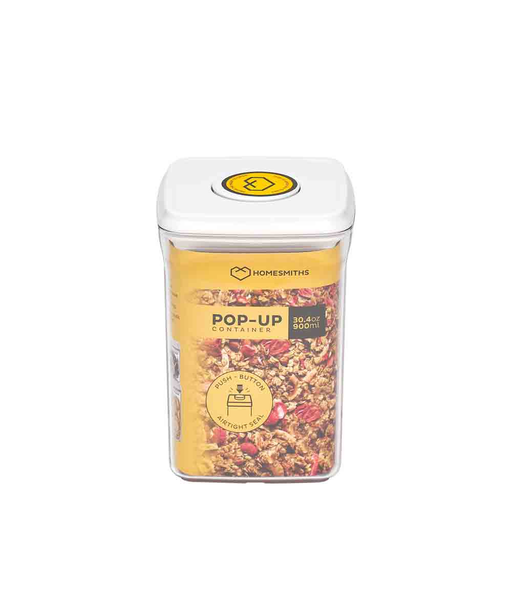 Homesmiths Airtight 900ML Square Food Popup Container