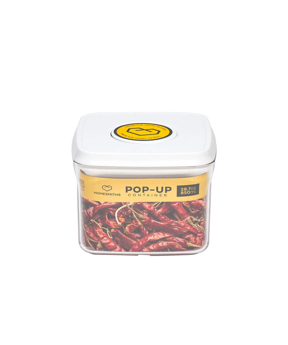 Homesmiths Airtight 850ML Square Food Popup Container