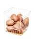 iDesign Wire & Paulownia Wood Open Front Bin 12 x 12 x 12 inch