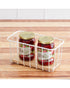 iDesign Wire and Paulownia Wood Pantry Bin 10 x 5 x 5 inch