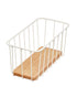 iDesign Wire and Paulownia Wood Pantry Bin 10 x 5 x 5 inch