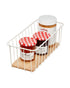 iDesign Wire & Paulownia Wood Pantry Bin 14 x 6 x 5 inch