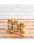 iDesign Wire & Paulownia Wood Pantry Bin 14 x 6 x 5 inch