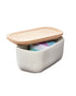 iDesign Eco Office Ceramic Bin with Lid White