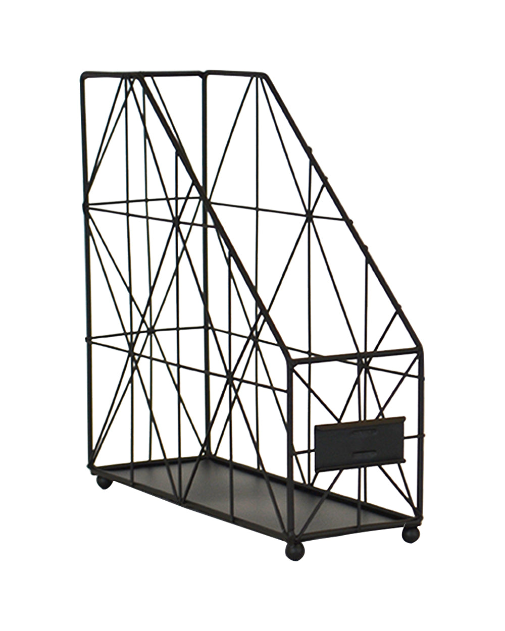 AQ Keira Matte Black Wire Vertical File Organizer