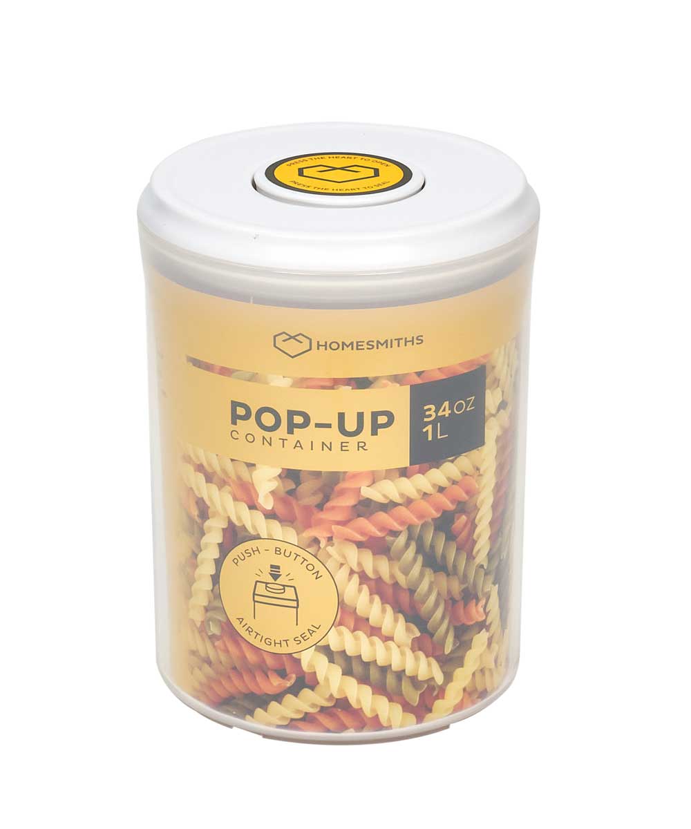 Homesmiths Airtight 1 Liter Round Food Popup Container