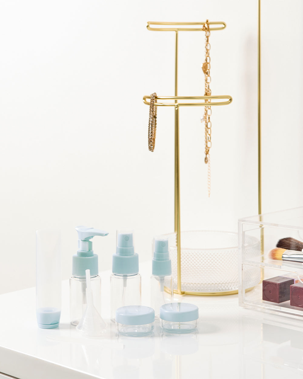 Homesmiths 6 Piece Refillable Cosmetics Travel Bottle Set