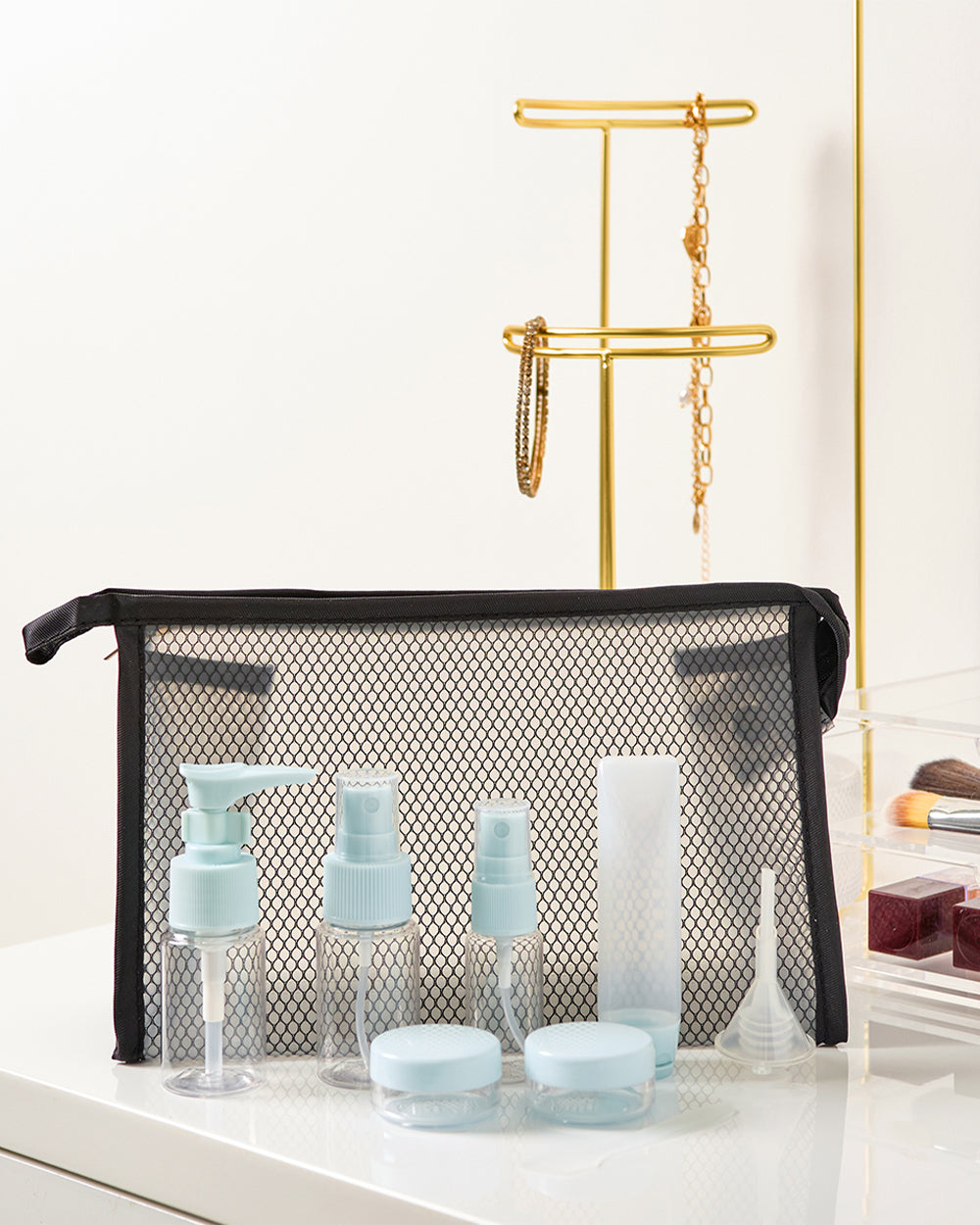 Homesmiths 6 Piece Refillable Cosmetics Travel Bottle Set