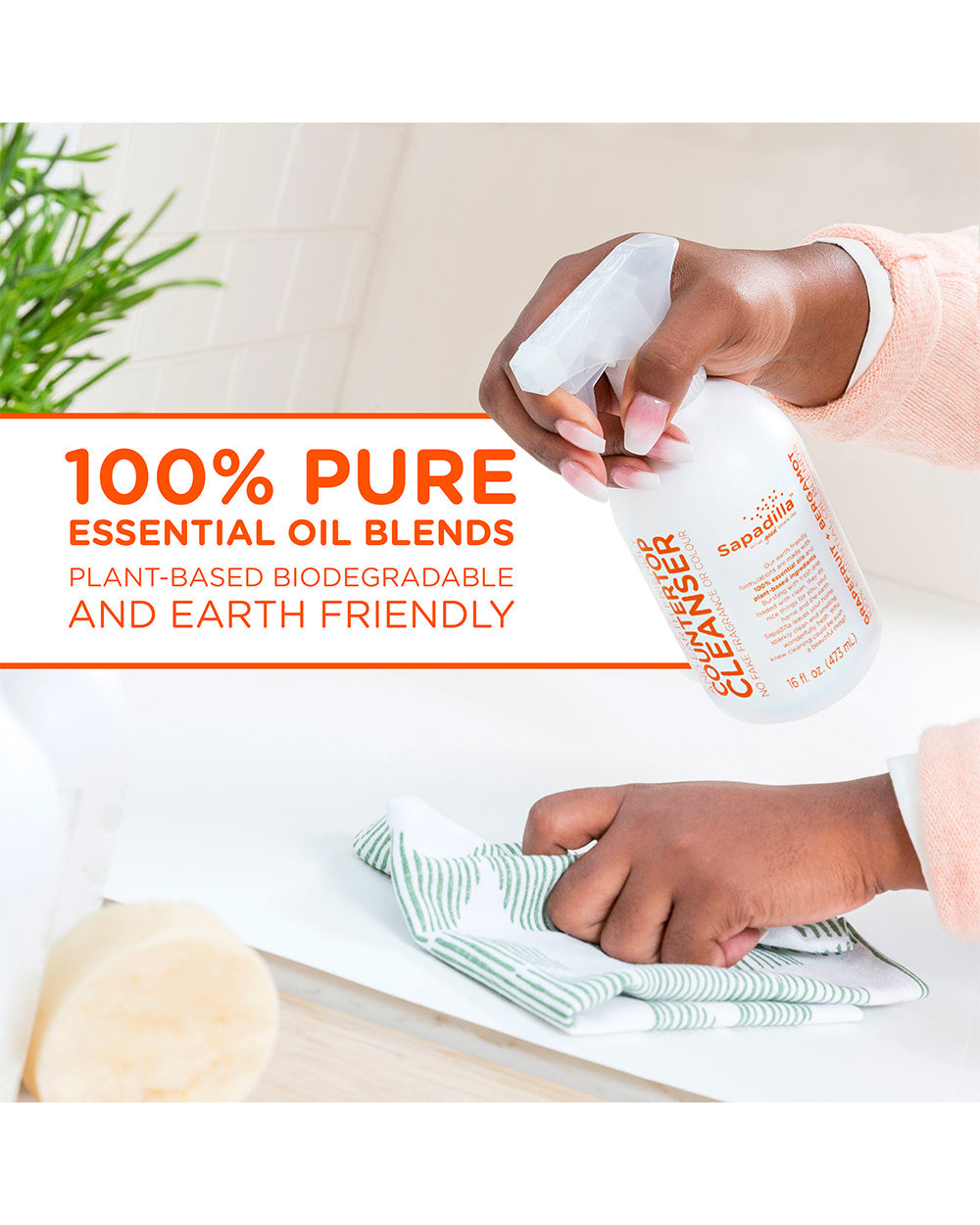 Sapadilla 16oz Countertop Cleanser Grapefruit + Beramot