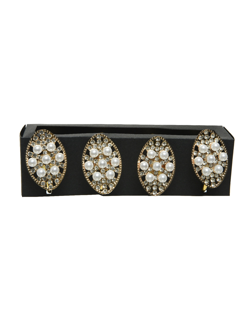 Homesmiths Christmas Napkin Ring Iron Champagne Assorted 1 Set