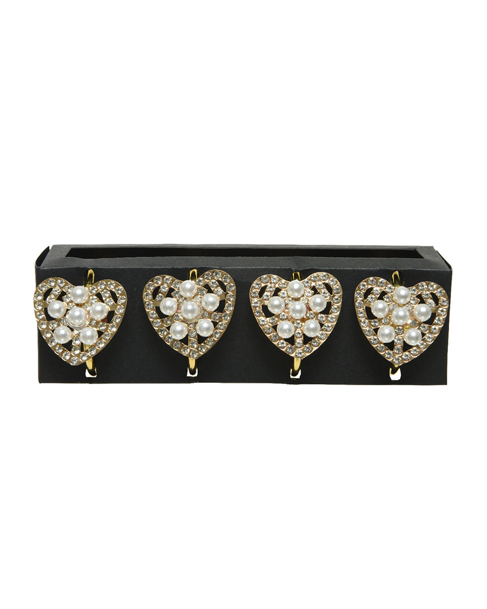 Homesmiths Christmas Napkin Ring Iron Champagne Assorted 1 Set