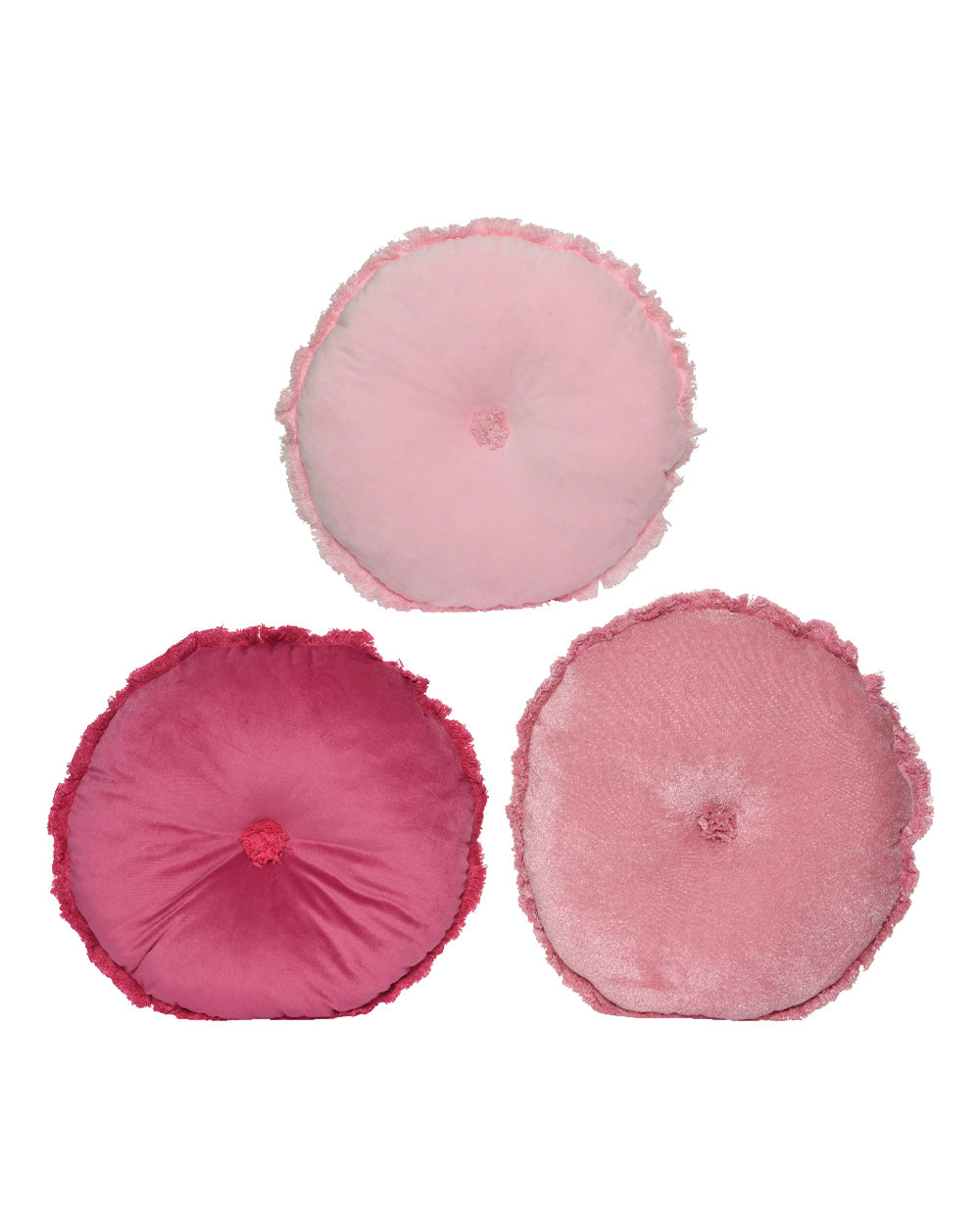 Homesmiths Christmas Cushion Velvet Round Assorted 1 Piece