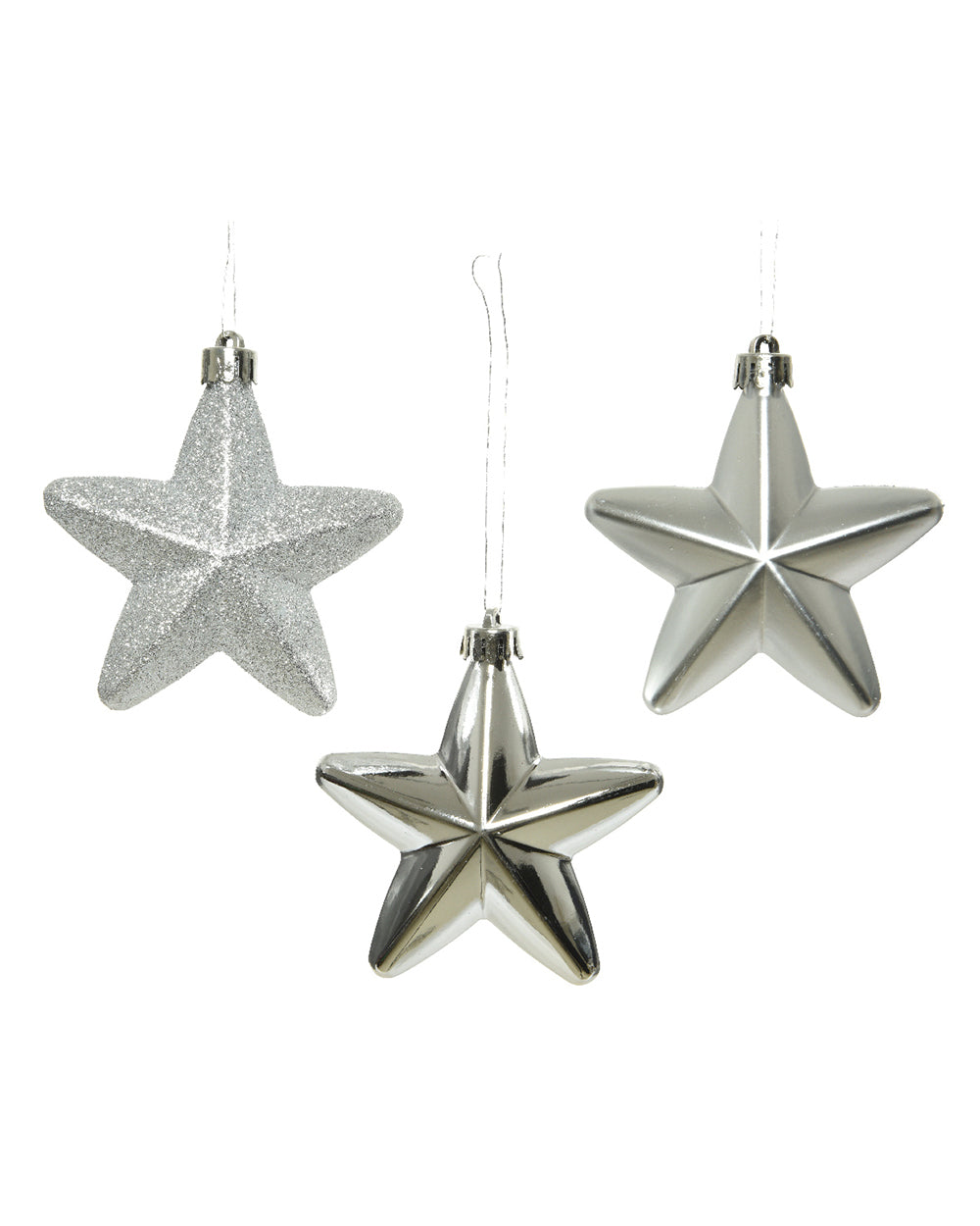Homesmiths Christmas Star Shatterproof Silver 7.5Cm