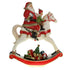 Kaemingk Christmas Santa Polyresin With Child On Rocking Horse 34cm